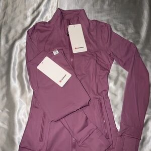 Lululemon Athletica Purple Leggings and Jacket Set
